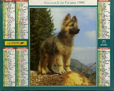 CALENDRIER - ALMANACH DU FACTEUR - CHATONS DE GOUTIERE - CHIOT BERGER ALLEMAND