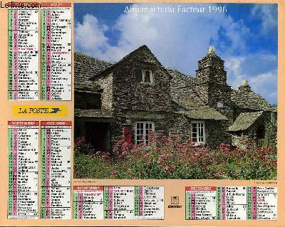 CALENDRIER - ALMANACH DU FACTEUR - COTTAGE ANGLAIS - ANCIENNE POSTE ANGLAISE