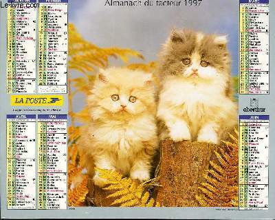 CALENDRIER - ALMANACH DU FACTEUR - YORKSHIRE TERRIERS - CHATONS