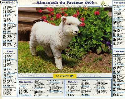 CALENDRIER - ALMANACH DU FACTEUR - AGNEAU - LE LAPIN BLANC