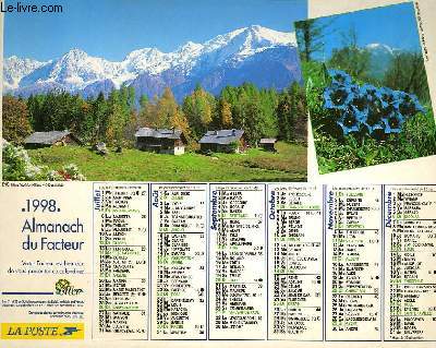 CALENDRIER - ALMANACH DU FACTEUR - VALLE DE MANIGOD - MASSIF DU MONT BLANC