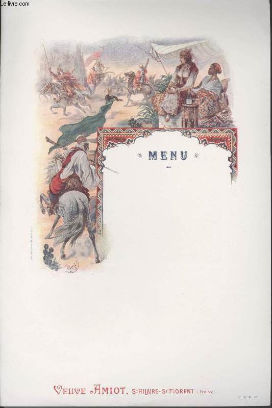 MENU - VEUVE AMIOT