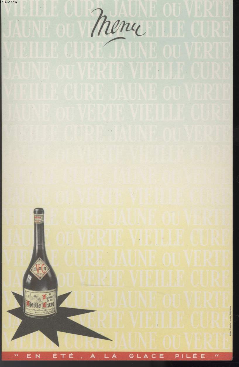 MENU - VIEILLE CURE