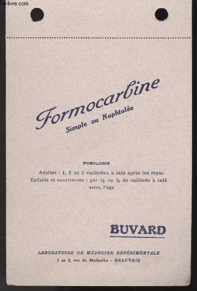 BUVARD - FORMACARLINE