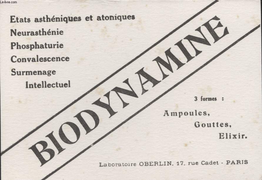 BUVARD - BIODYNAMINE