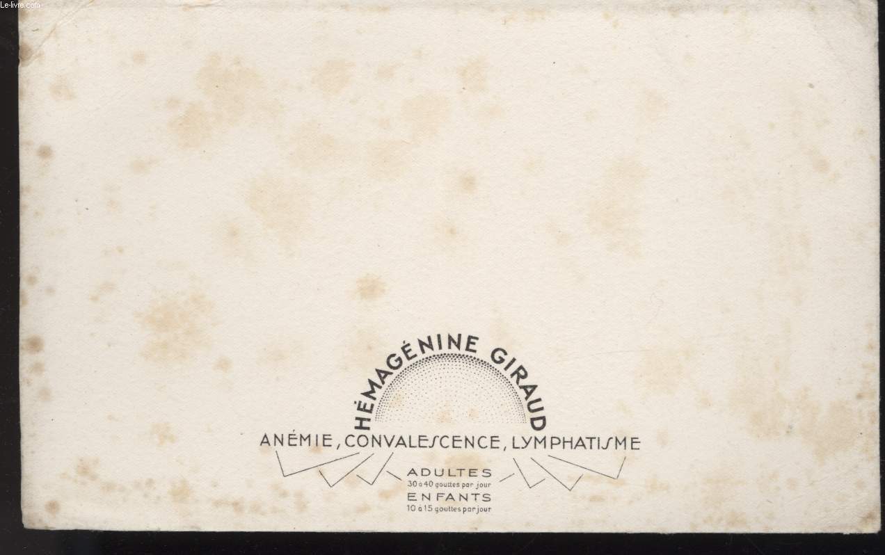 BUVARD - ANEMIE, CONVALESCENCE, PYNPHATISME