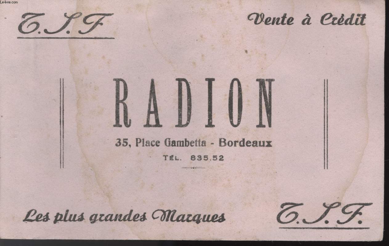 BUVARD - RADION - LES PLUS GRANDES MARQUES