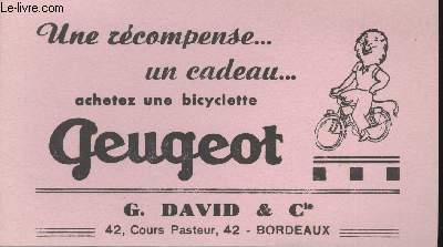 BUVARD - UNE RECOMPENSE...UN CADEAU... - G. DAVID ET CIE