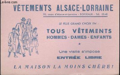 BUVARD - TOUS VETEMENTS HOMMES-DAMES - ENFANTS - LA MAISON LA MOINS CHERE!