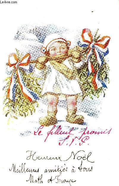 CARTE POSTALE - PETITE FILLE AVEC LA COCARDE TRICOLORE