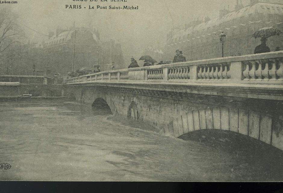 CARTE POSTALE - CRUE DE LA SEINE - LE PONT SAINT-MICHEL