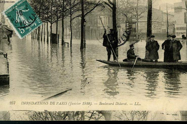 CARTE POSTALE - 257 - INONDATIONS DE PARIS - BOULEVARD DIDEROT