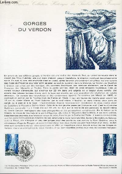 DOCUMENT PHILATELIQUE OFFICIEL N13-78 - GEORGES DU VERDON (N1996 YVERT ET TELLIER)