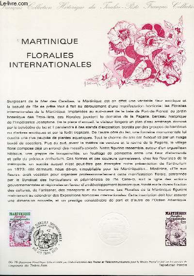 DOCUMENT PHILATELIQUE OFFICIEL N05-79 - MARTINIQUE FLORALIES INTERNATIONALES (N2035 YVERT ET TELLIER)