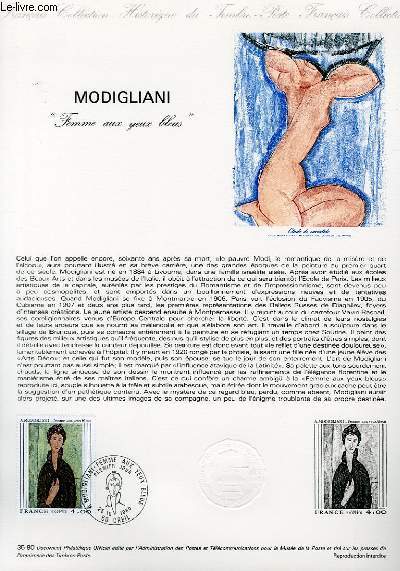 DOCUMENT PHILATELIQUE OFFICIEL N35-80 - MONDIGLIANI 