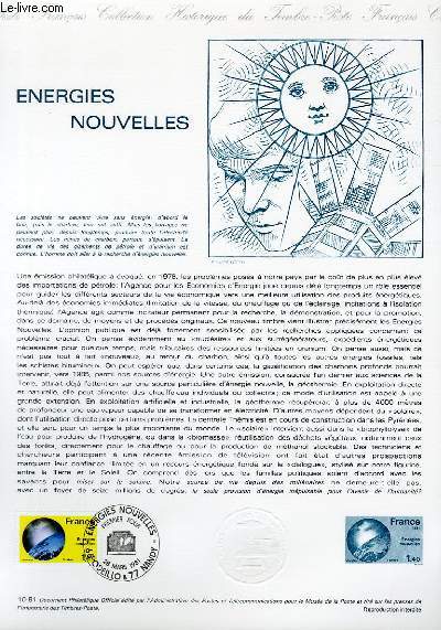 DOCUMENT PHILATELIQUE OFFICIEL N10-81 - ENERGIES NOUVELLES (N2128 YVERT ET TELLIER)