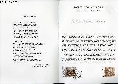 DOCUMENT PHILATELIQUE OFFICIEL N45-81 - HOMMAGE A VIRGILE 70AV. J.C. - 19 AV. J.C. (N2174 YVERT ET TELLIER)