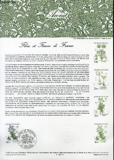 DOCUMENT PHILATELIQUE OFFICIEL N17-83 - FLORE ET FAUNE DE FRANCE - ACONIT (N2269 YVERT ET TELLIER)