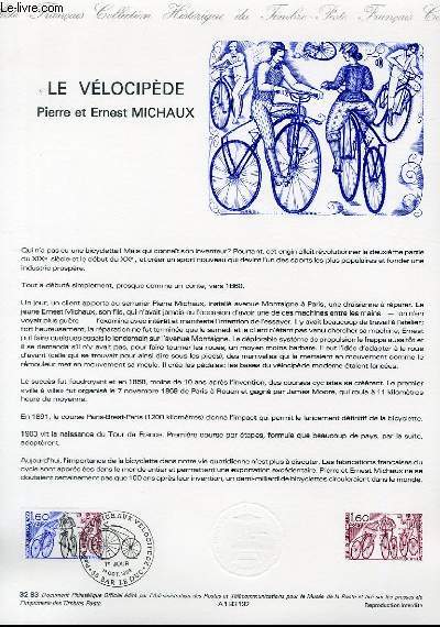 DOCUMENT PHILATELIQUE OFFICIEL N32-83 - LE VELICIPEDE PIERRE ET ERNEST MICHAUX (N229 YVERT ET TELLIER)