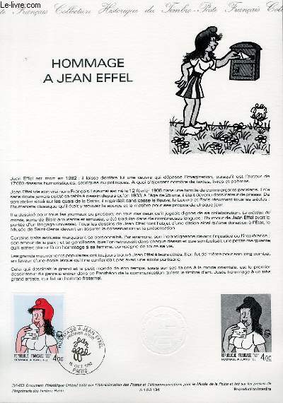 DOCUMENT PHILATELIQUE OFFICIEL N34-83 - HOMMAGE A JEAN EIFFEL (N2291 YVERT ET TELLIER)