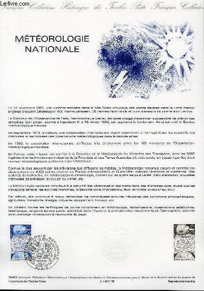 DOCUMENT PHILATELIQUE OFFICIEL N35-83 - METEOROLOGIE NATIONALE (N2292 YVERT ET TELLIER)