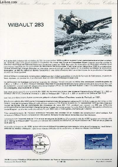 DOCUMENT PHILATELIQUE OFFICIEL N39-86 - WIBAULT 283 (NAV.59 YVERT ET TELLIER)