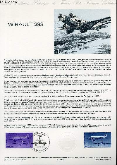 DOCUMENT PHILATELIQUE OFFICIEL N39-86 - WIBAULT 283 (NAV.59 YVERT ET TELLIER)