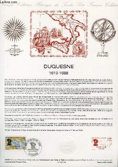 DOCUMENT PHILATELIQUE OFFICIEL N05-88 - DUQUESNE 1610-1688 (N2517 YVERT ET TELLIER)