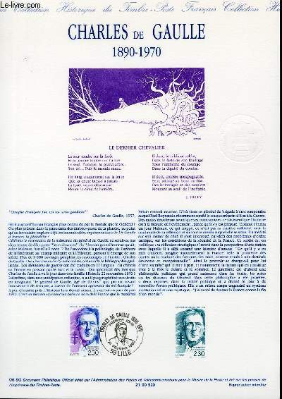 DOCUMENT PHILATELIQUE OFFICIEL N06-90 - CHARLES DE GAULLE 1890-1970 (N2634 YVERT ET TELLIER)