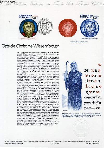 DOCUMENT PHILATELIQUE OFFICIEL N19-90 - TETE DE CHRIST DE WISSEMBOURG (N2637 YVERT ET TELLIER)