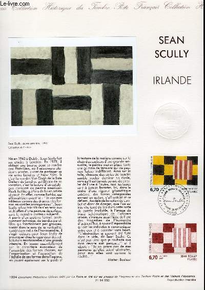 DOCUMENT PHILATELIQUE OFFICIEL - SEAN SCULLY - IRLANDE (N2558 YVERT ET TELLIER)