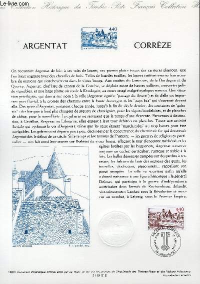 DOCUMENT PHILATELIQUE OFFICIEL - ARGENTAT CORREZE (N2894 YVERT ET TELLIER)