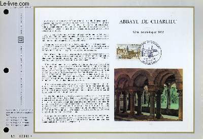 FEUILLET ARTISTIQUE PHILATELIQUE - CEF -N 198 - ABBAYE DE CHARLIEU - SERIE TOURISTIQUE 1972