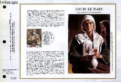 FEUILLET ARTISTIQUE PHILATELIQUE - CEF - N 558 - LOUIS LE NAIN - LA FAMILLE DE PAYSANS