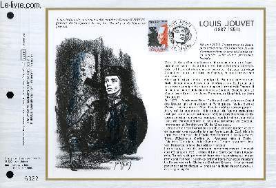 FEUILLET ARTISTIQUE PHILATELIQUE - CEF - N 589 - LOUIS JOUVET 1887-1951