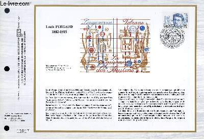 FEUILLET ARTISTIQUE PHILATELIQUE - CEF - N 619 - LOUIS PERGAUD 1882-1915