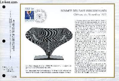 FEUILLET ARTISTIQUE PHILATELIQUE - CEF - N 638 - SOMMET DES PAYS INDUSTRIALISES - CHATEAU DE VERSAILLES 1982