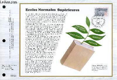 FEUILLET ARTISTIQUE PHILATELIQUE - CEF - N 652 - ECOLE NORMALES SUPERIEURES