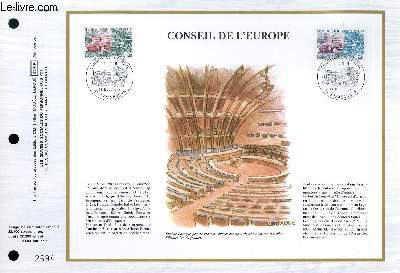 FEUILLET ARTISTIQUE PHILATELIQUE - CEF - N 659 - CONSEIL DE L'EUROPE