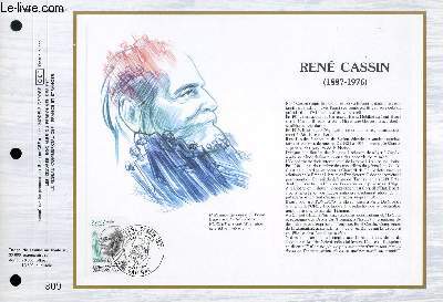 FEUILLET ARTISTIQUE PHILATELIQUE - CEF - N 691 - RENE CASSIN (1887-1976)