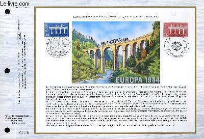 FEUILLET ARTISTIQUE PHILATELIQUE - CEF - N 721 - EUROPA 1984