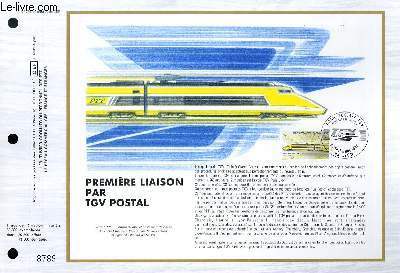 FEUILLET ARTISTIQUE PHILATELIQUE - CEF - N 736 - PREMIERE LIAISON PAR TGC POSTAL