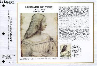 FEUILLET ARTISTIQUE PHILATELIQUE - CEF - N 838 - LEONARD DE VINCI 1452-1519 - ISABELLE D'ESTE