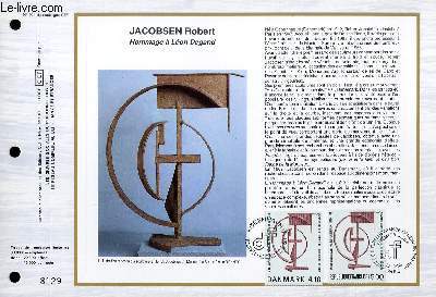 FEUILLET ARTISTIQUE PHILATELIQUE - CEF - N 924 - JACOBSEN ROBERT - HOMMAGE A LEON DEGAND