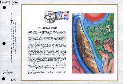 FEUILLET ARTISTIQUE PHILATELIQUE - CEF - N 928 - THERMALISME