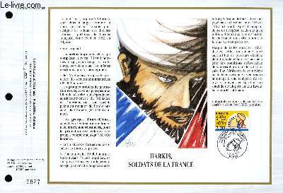 FEUILLET ARTISTIQUE PHILATELIQUE - CEF - N 973 - HARKIS, SOLDATS DE LA FRANCE