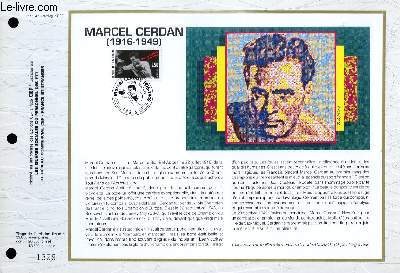FEUILLET ARTISTIQUE PHILATELIQUE - CEF - N 1064 - MARCEL CERDAN 1916-1949