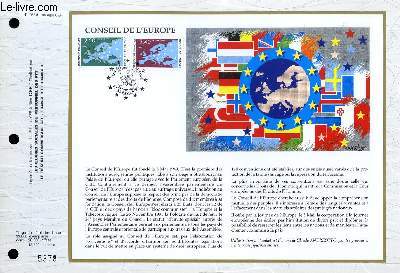 FEUILLET ARTISTIQUE PHILATELIQUE - CEF - N 1065 - CONSEIL DE L'EUROPE