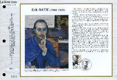 FEUILLET ARTISTIQUE PHILATELIQUE - CEF - N 1079 - ERIK SATIE 1866-1925