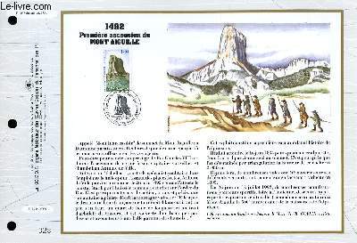 FEUILLET ARTISTIQUE PHILATELIQUE - CEF - N 1092 - 1492 - PREMIERE ASCENSION DU MONT AIGUILLE